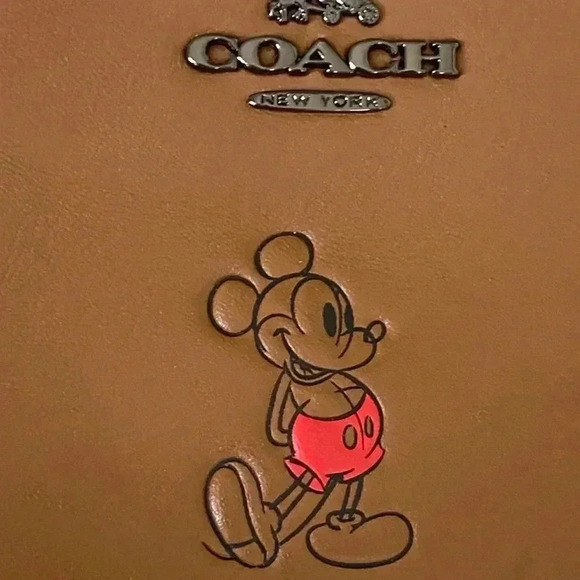 Disney X Coach Mickey Mouse Small Brown/tan Crossbody LIMITED EDITION Leather - Picture 9 of 11